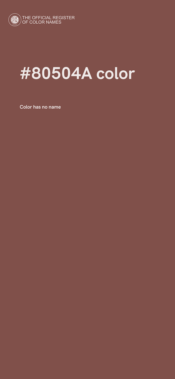 #80504A color image
