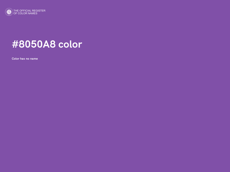 #8050A8 color image
