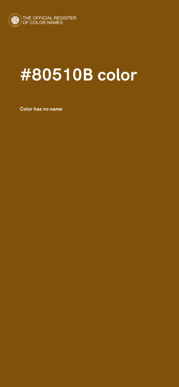#80510B color image