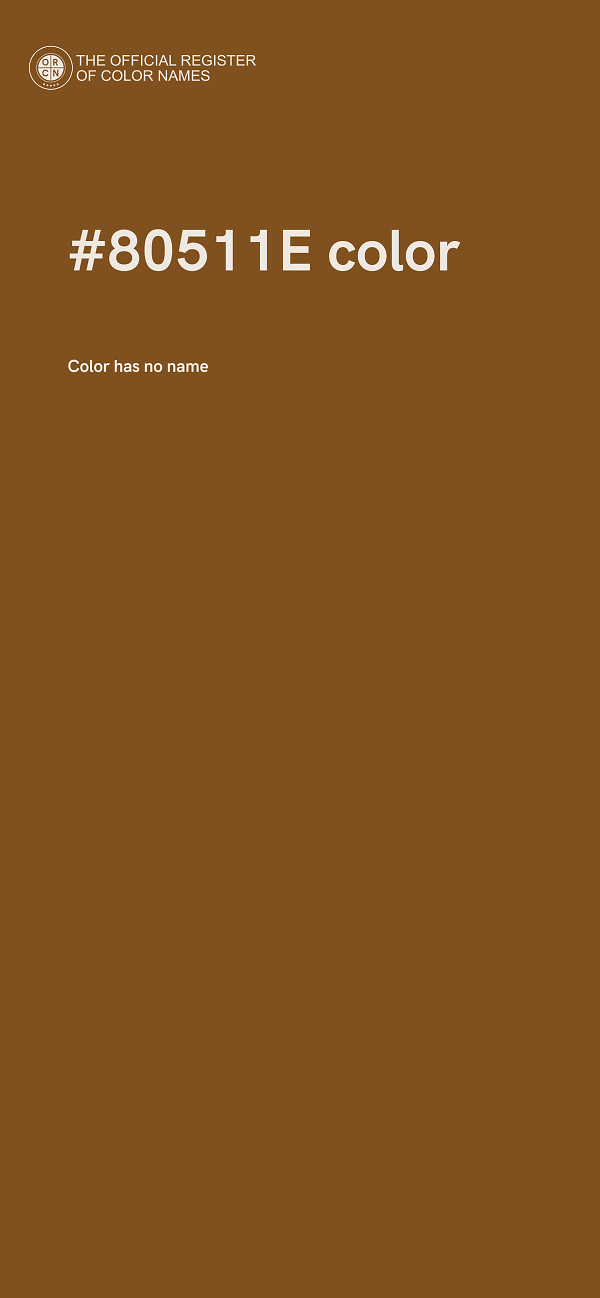 #80511E color image