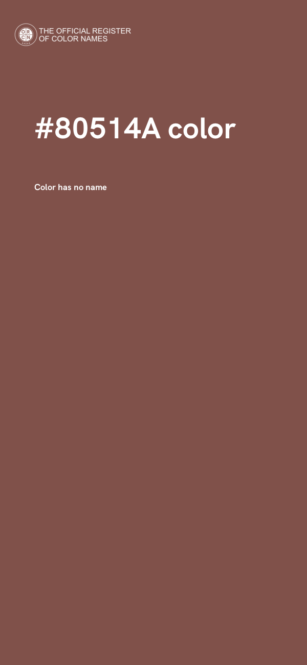 #80514A color image