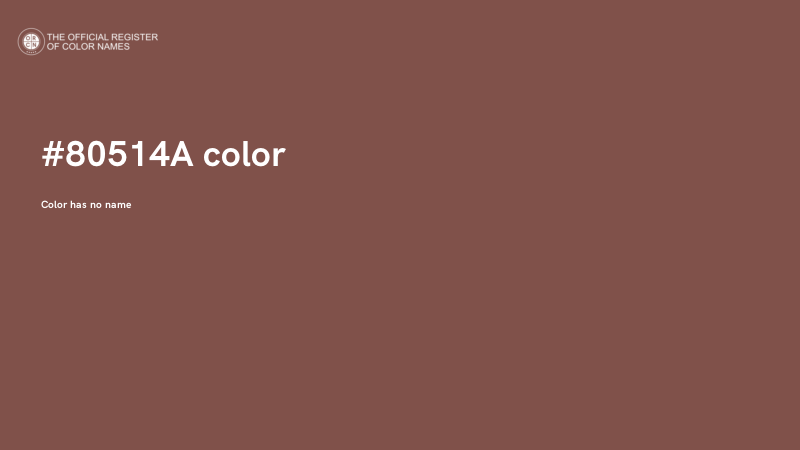 #80514A color image