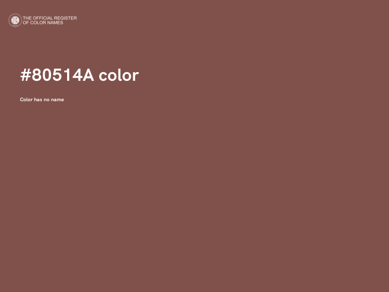 #80514A color image