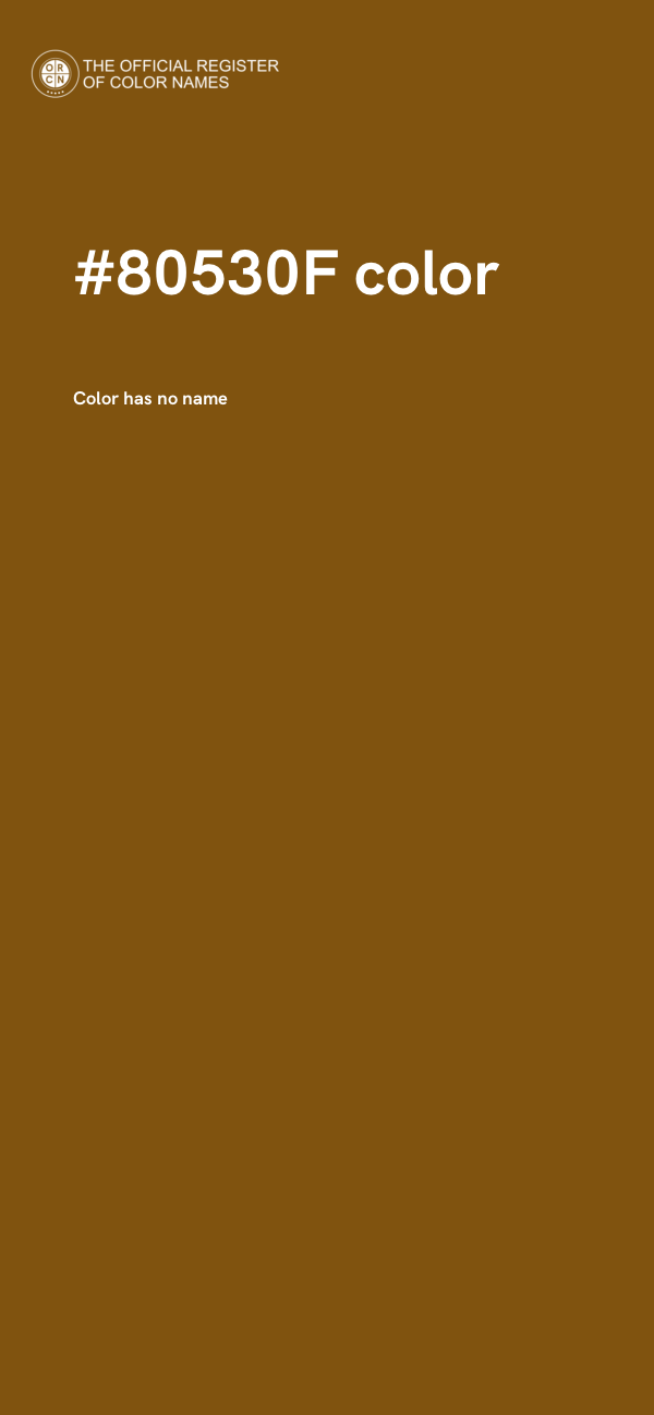 #80530F color image