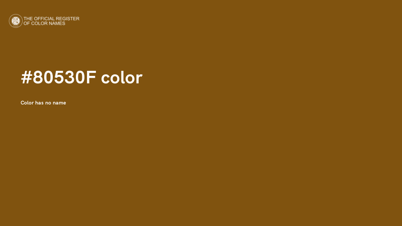 #80530F color image