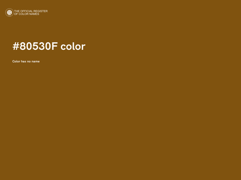 #80530F color image