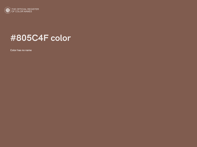 #805C4F color image