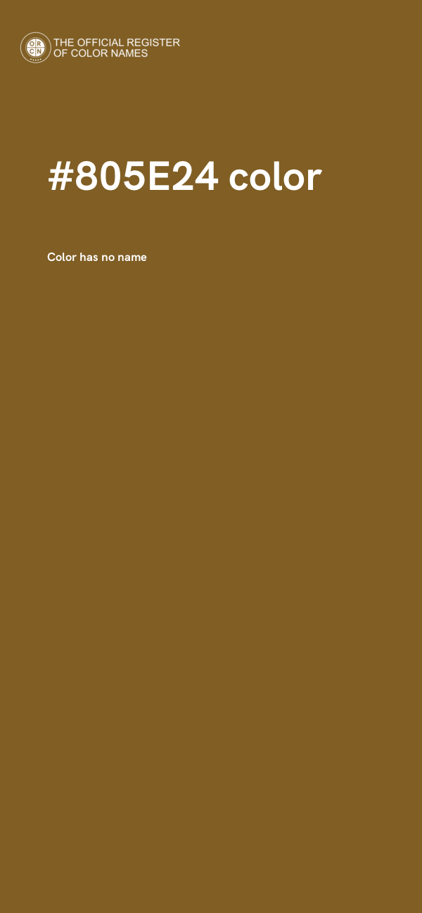 #805E24 color image