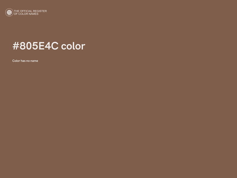 #805E4C color image