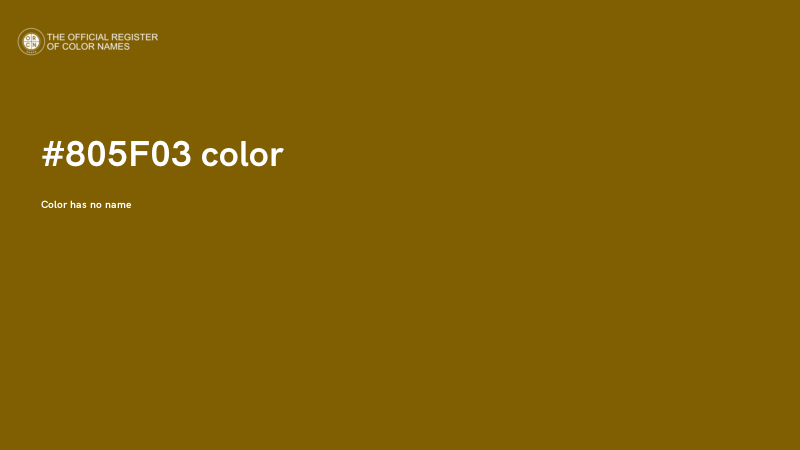 #805F03 color image