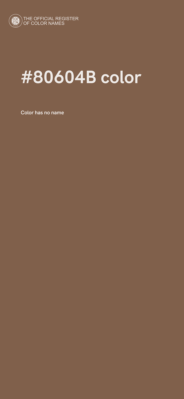 #80604B color image