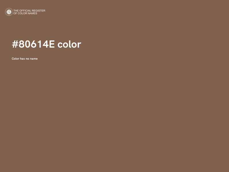 #80614E color image