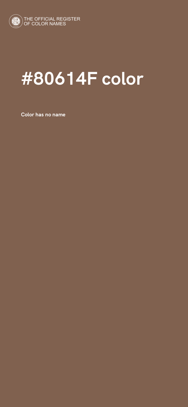 #80614F color image