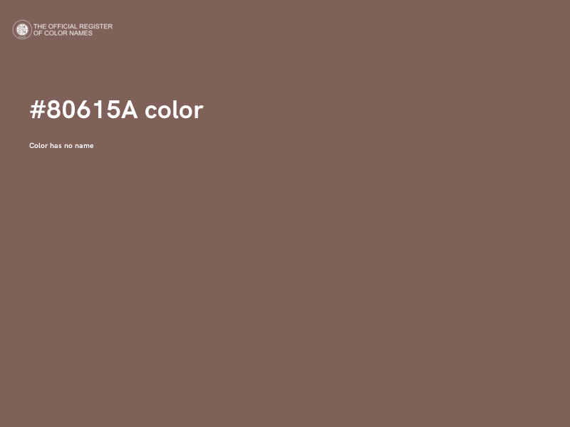 #80615A color image