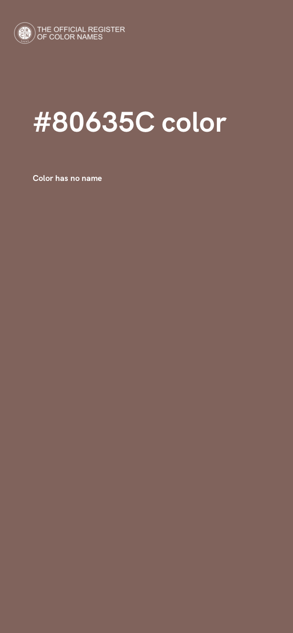 #80635C color image