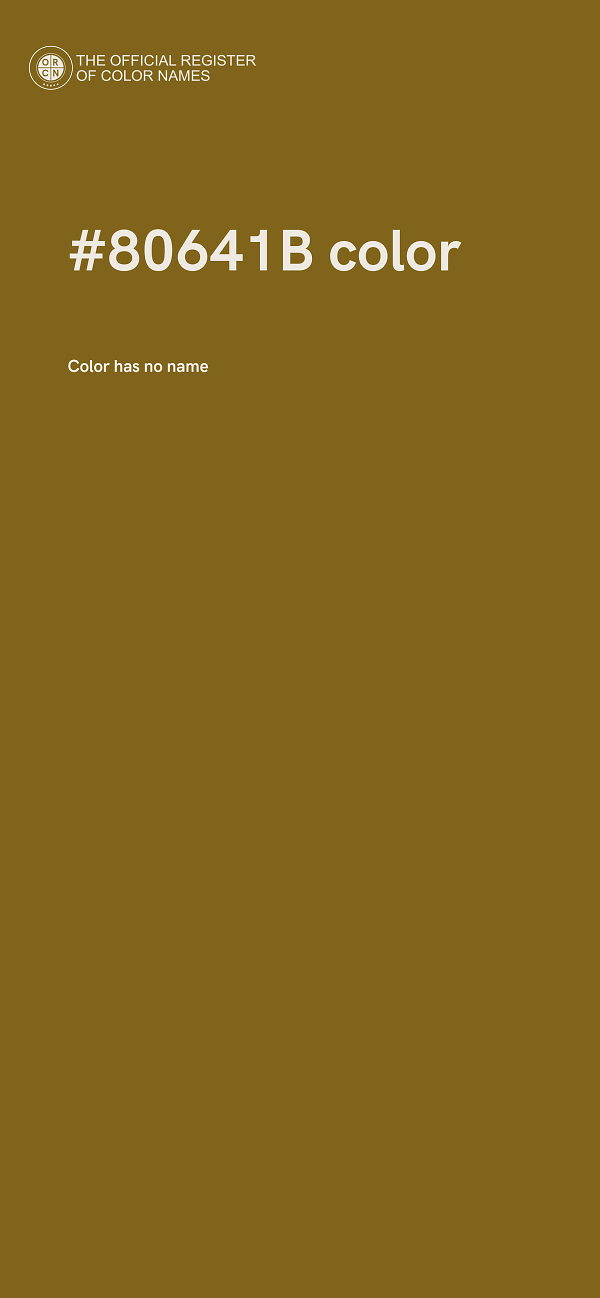 #80641B color image