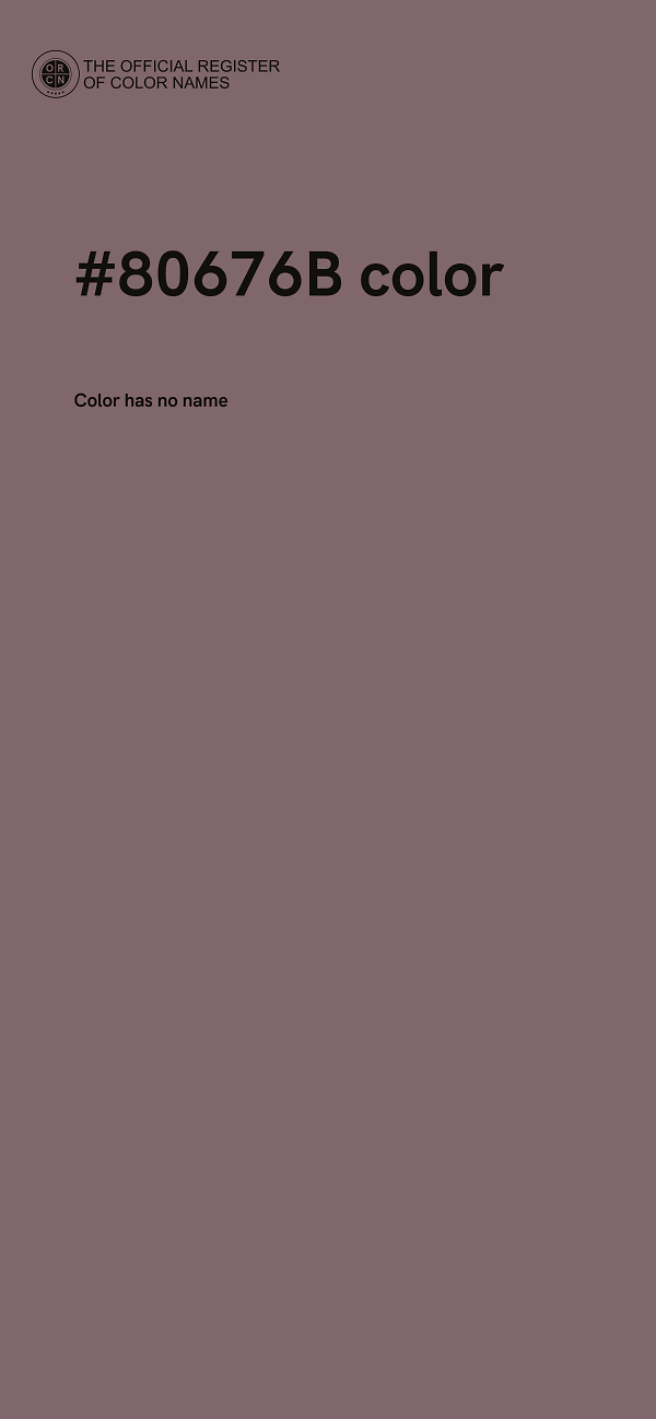 #80676B color image
