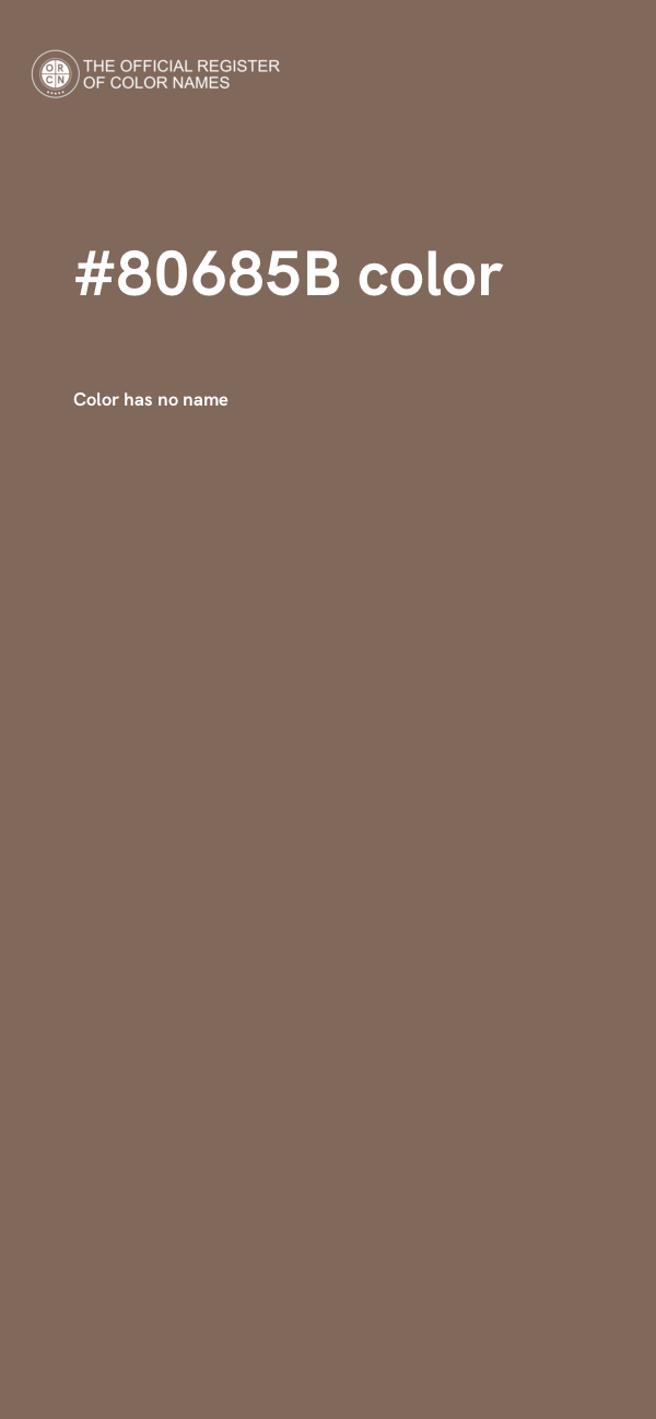 #80685B color image