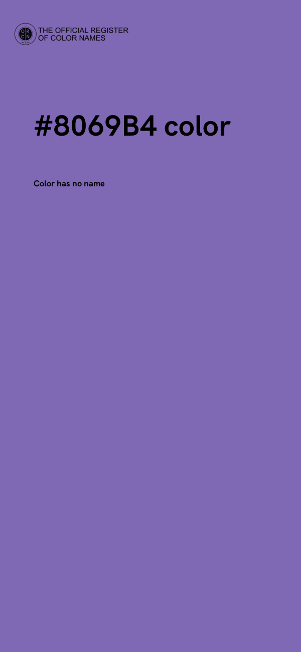 #8069B4 color image