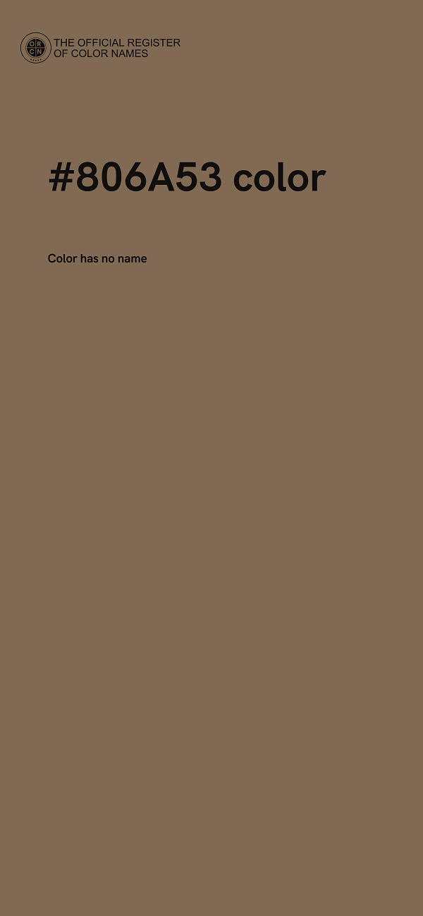 #806A53 color image
