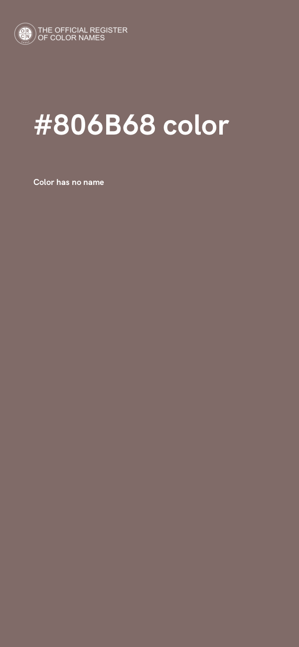 #806B68 color image
