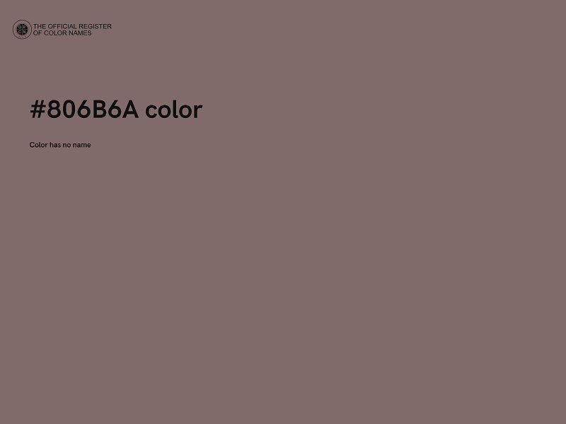 #806B6A color image