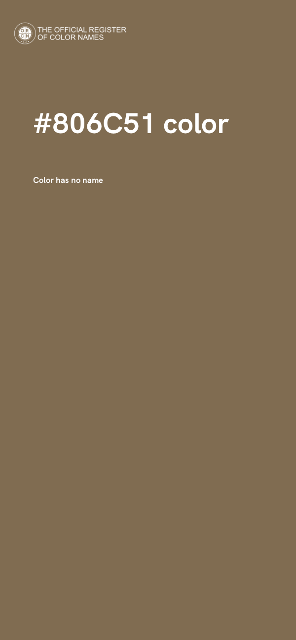 #806C51 color image