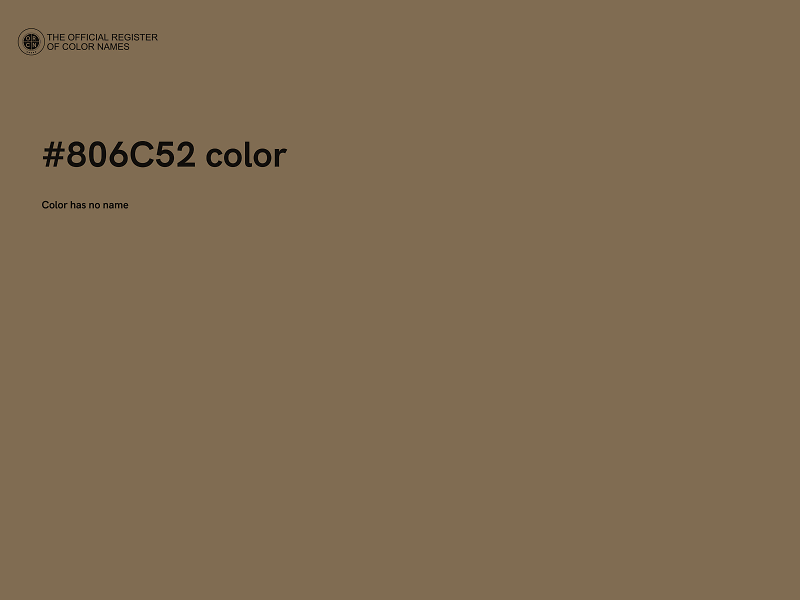 #806C52 color image