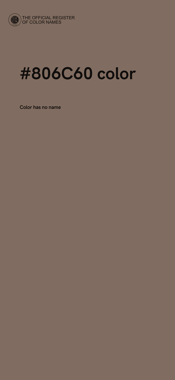 #806C60 color image