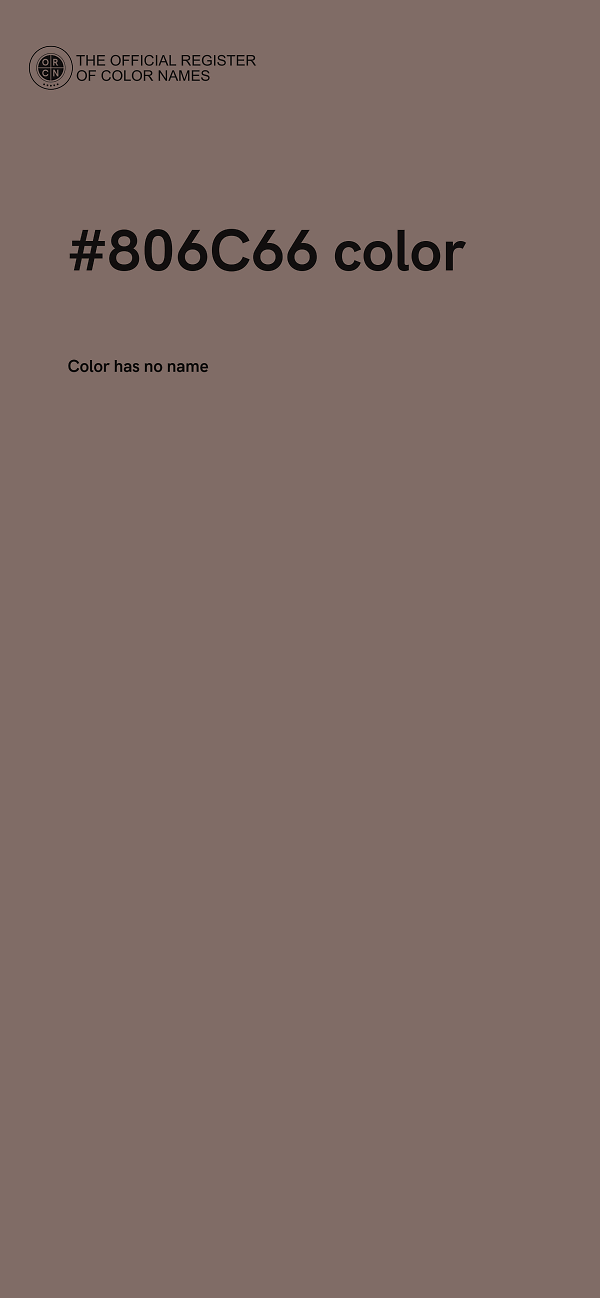 #806C66 color image
