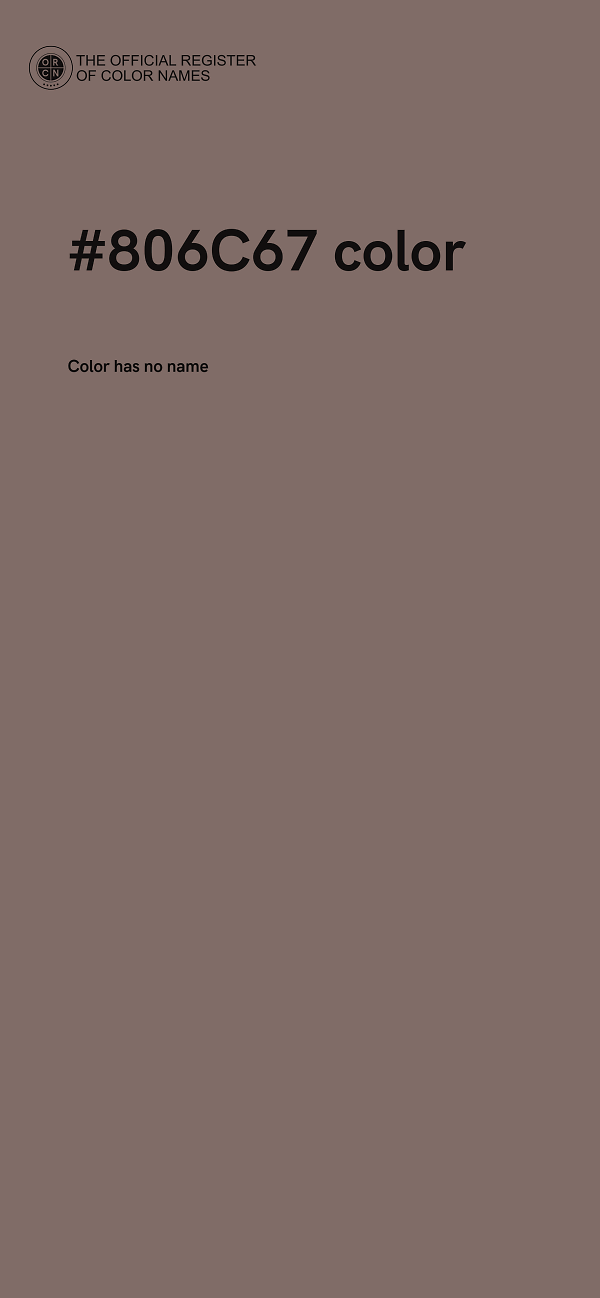 #806C67 color image
