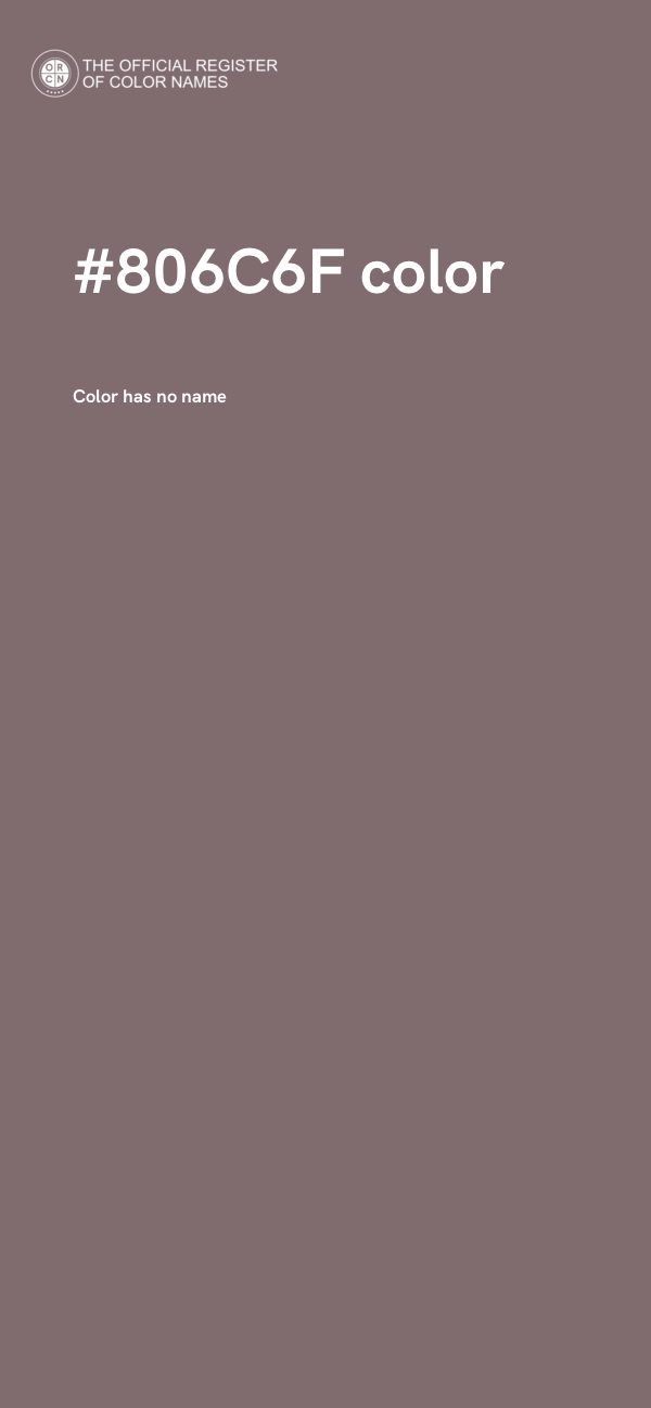 #806C6F color image
