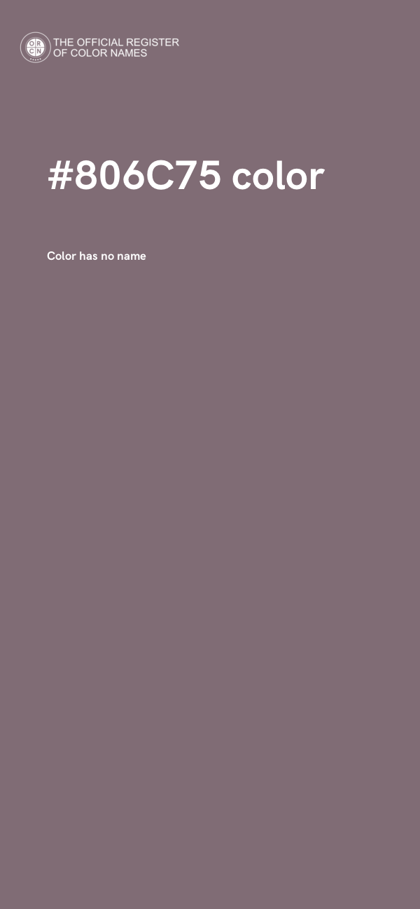 #806C75 color image