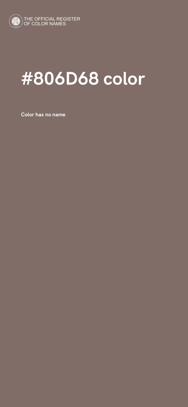 #806D68 color image