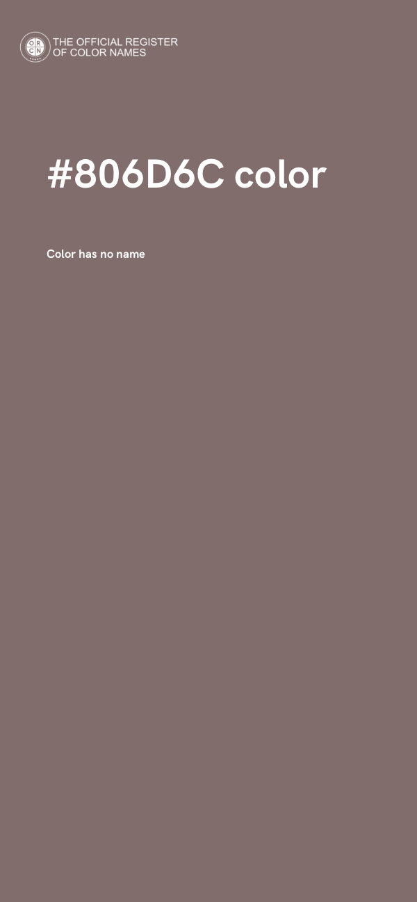 #806D6C color image