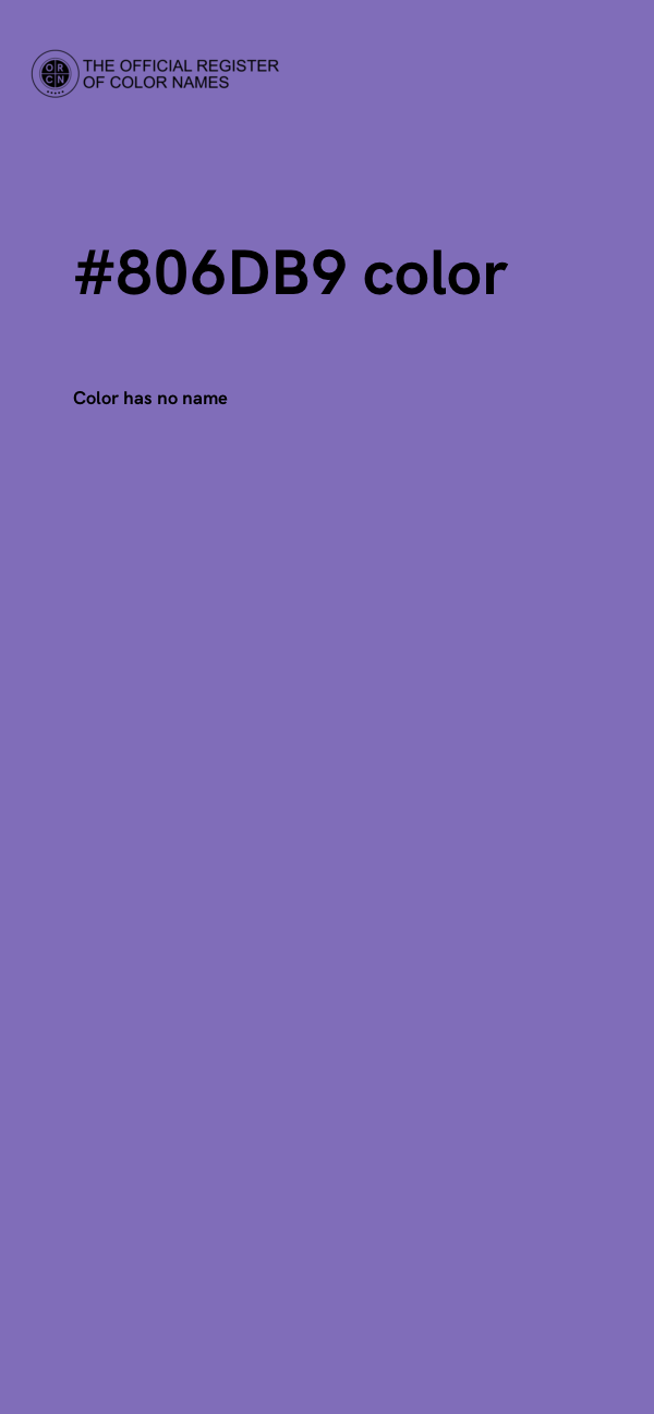 #806DB9 color image
