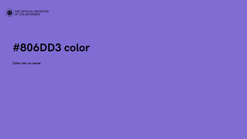 #806DD3 color image