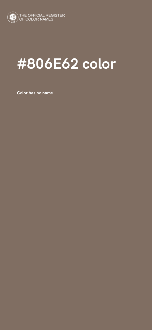 #806E62 color image