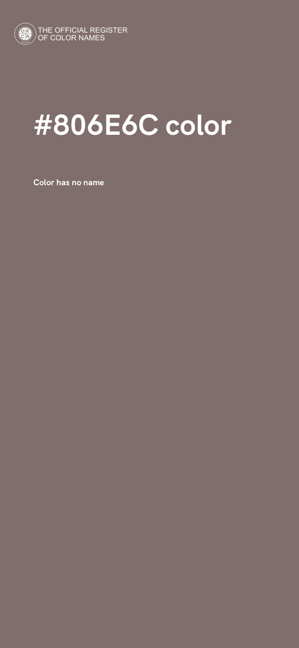 #806E6C color image