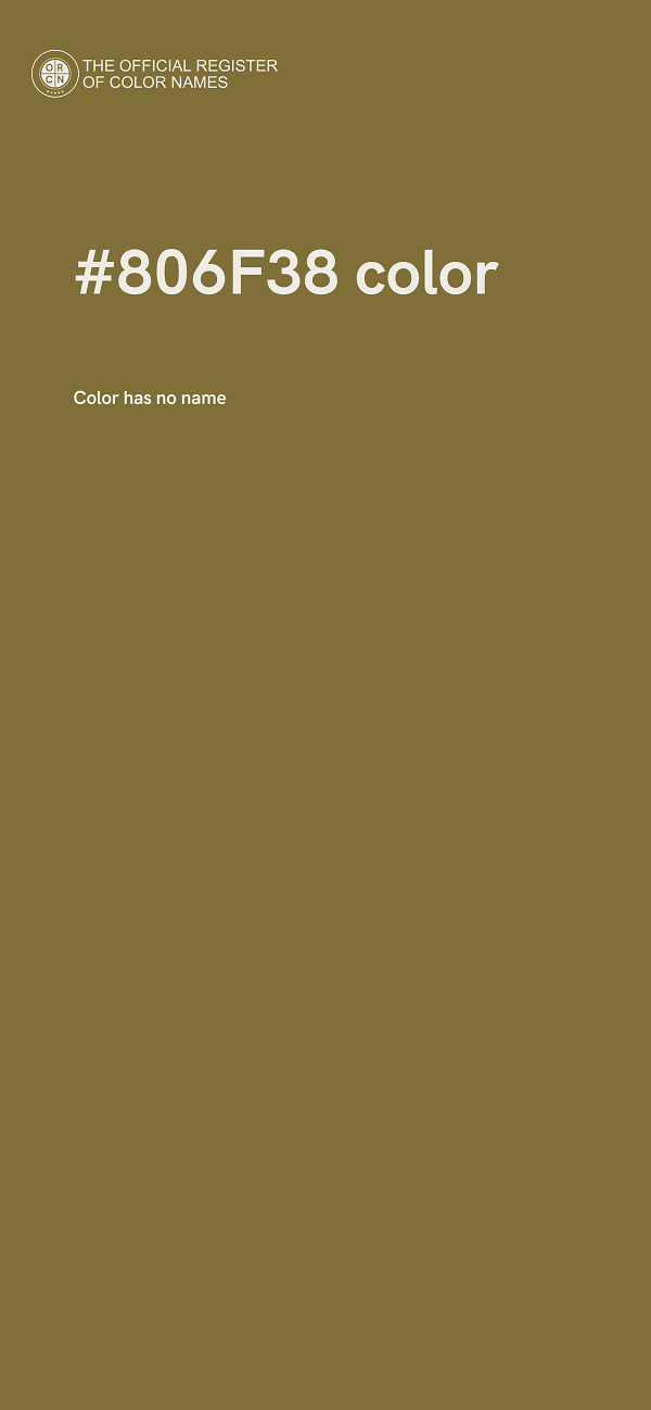 #806F38 color image
