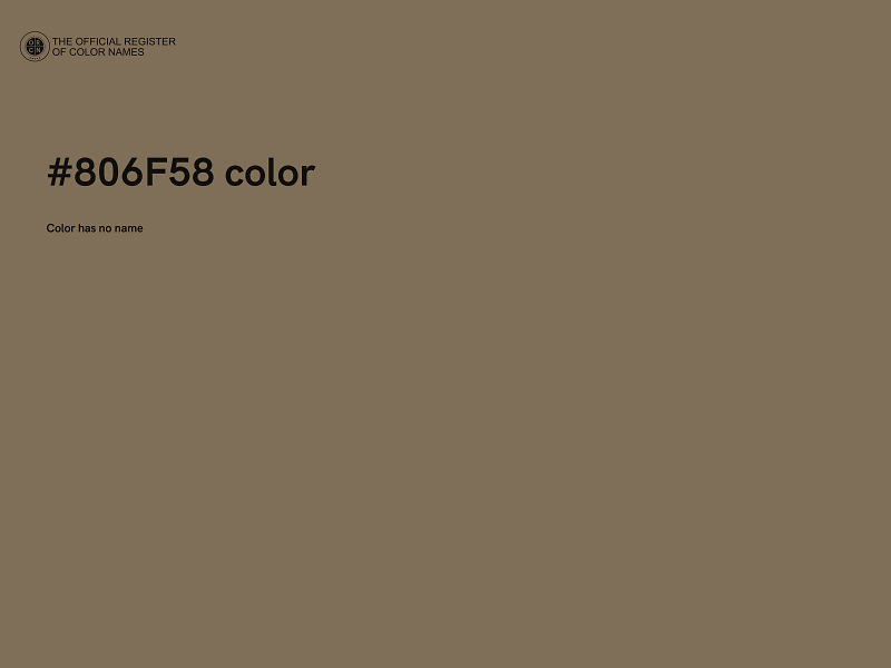 #806F58 color image