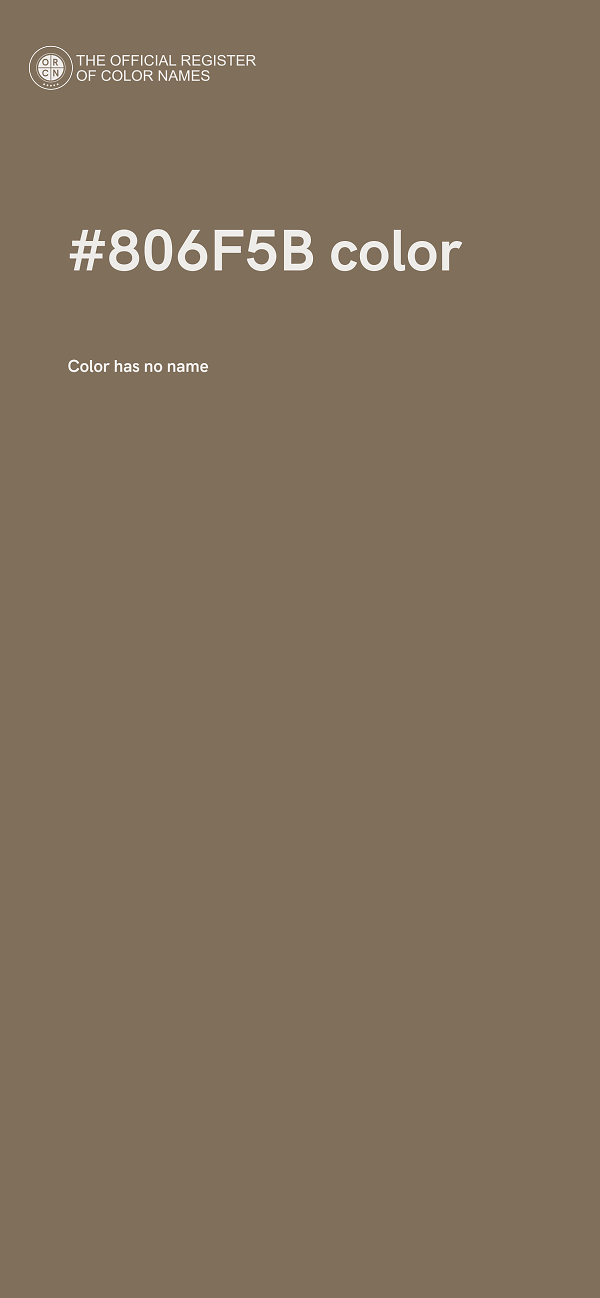 #806F5B color image
