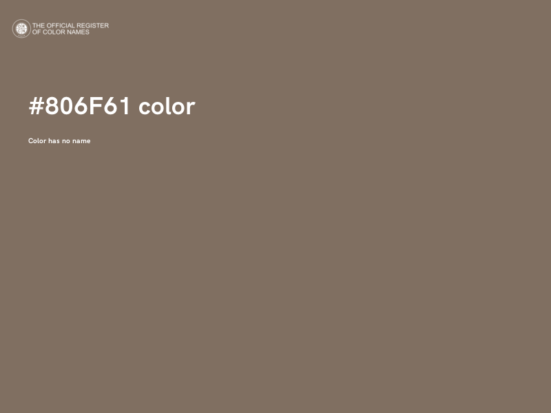 #806F61 color image