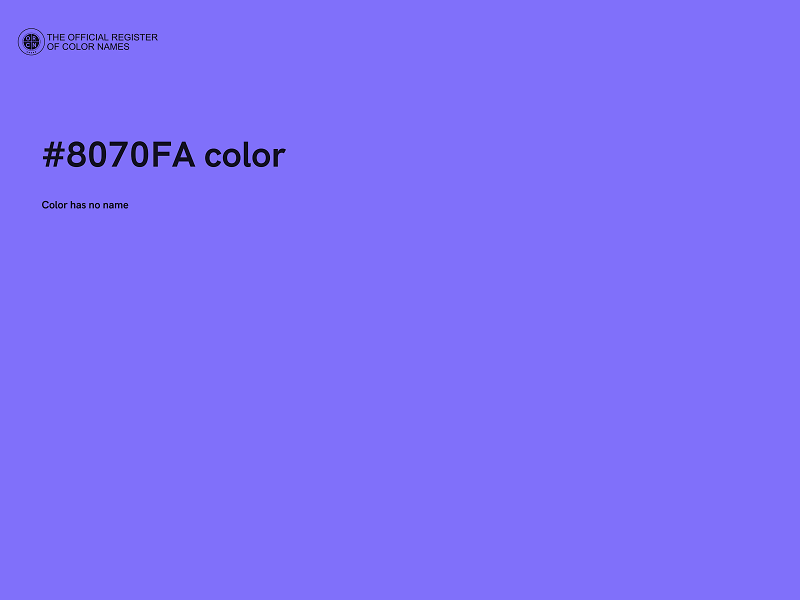 #8070FA color image