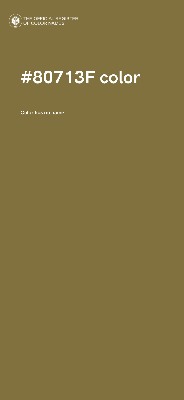#80713F color image
