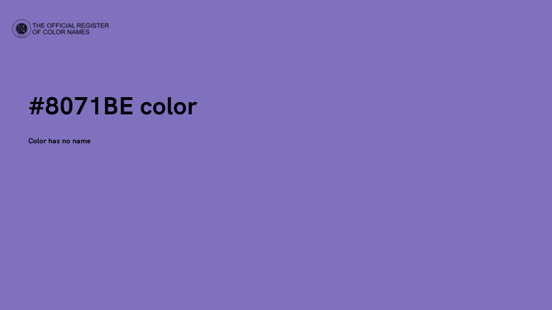 #8071BE color image