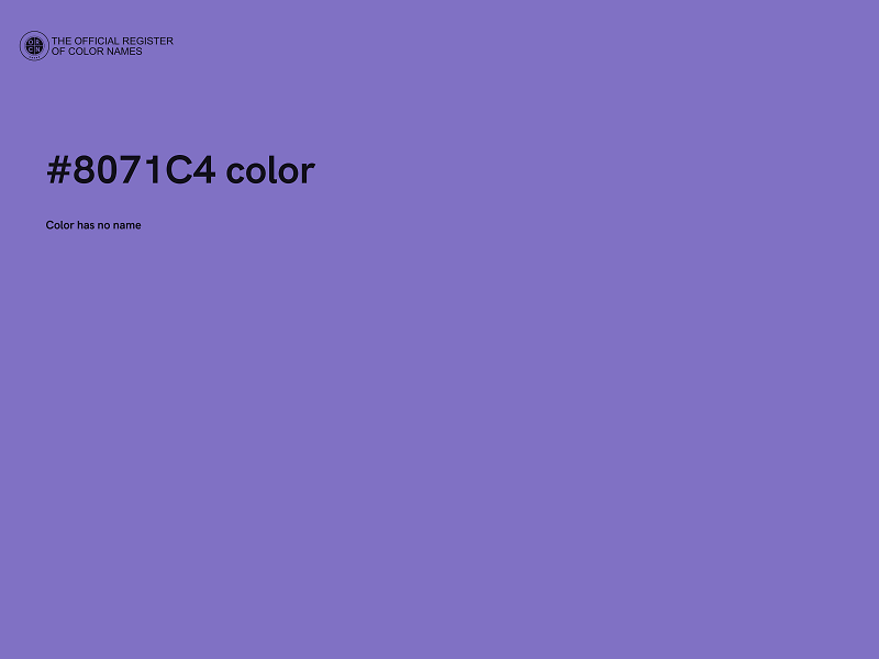 #8071C4 color image