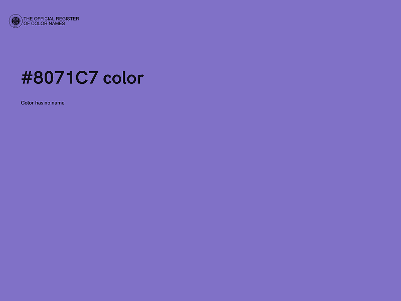 #8071C7 color image