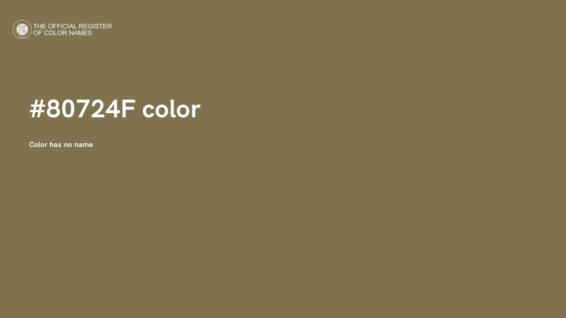 #80724F color image
