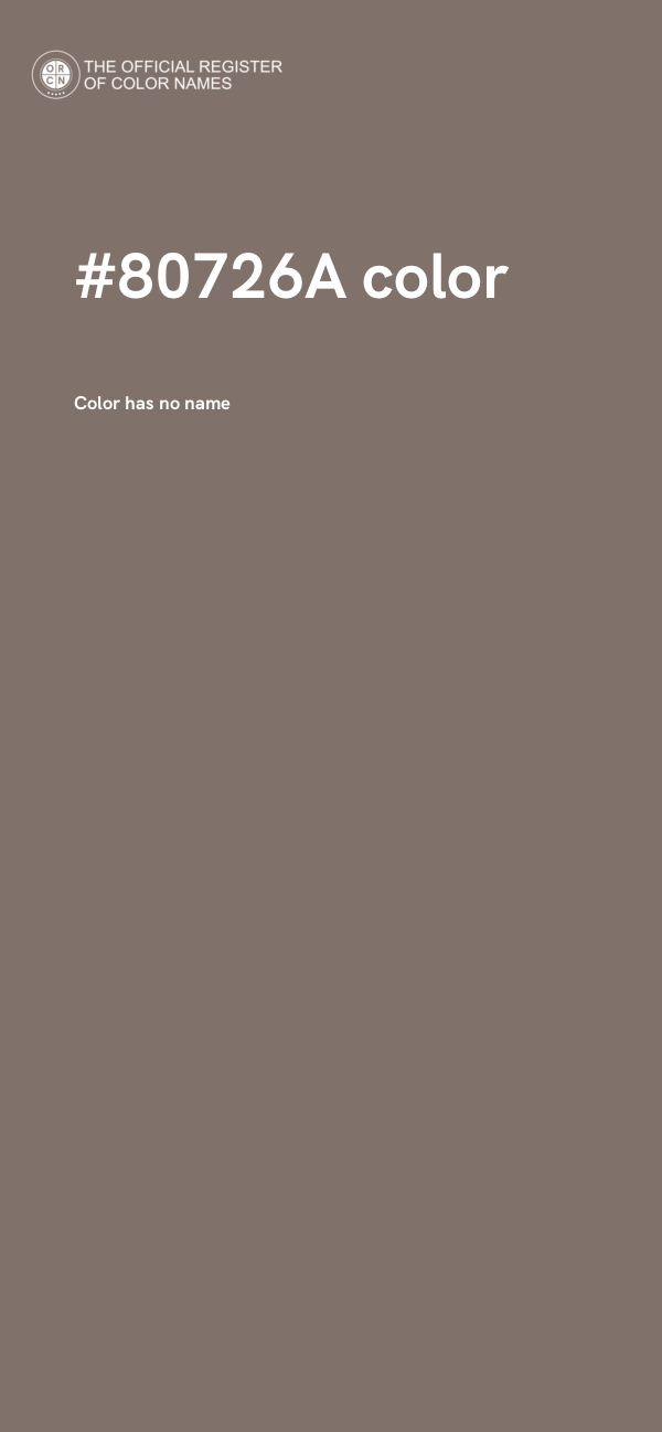 #80726A color image